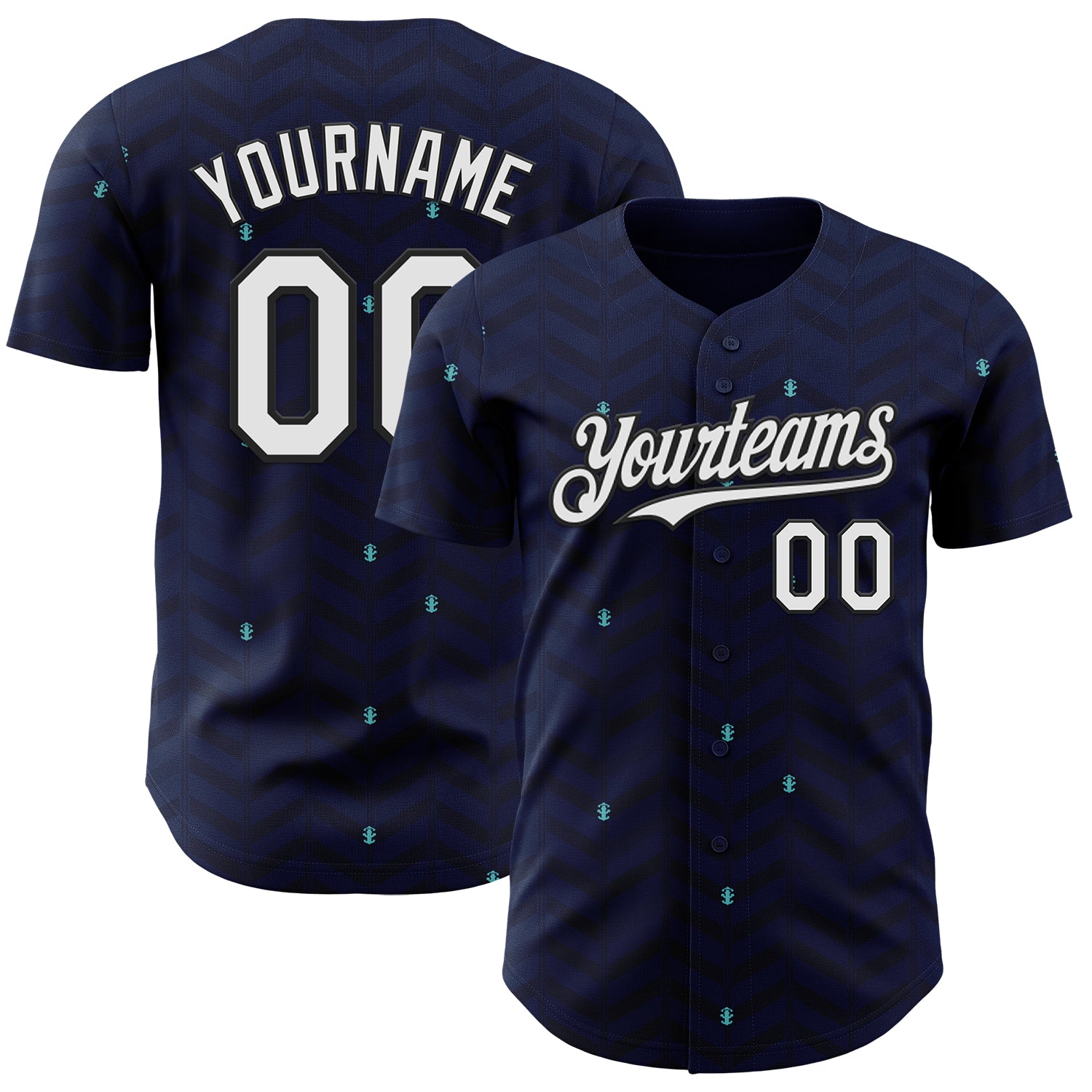 Custom Dark Purple White-Black Germany Style Authentic Baseball Jersey