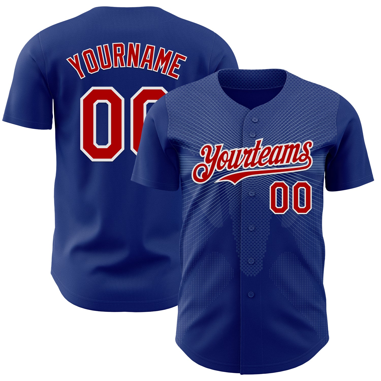 Custom Royal Red-White Japan Style Authentic Baseball Jersey
